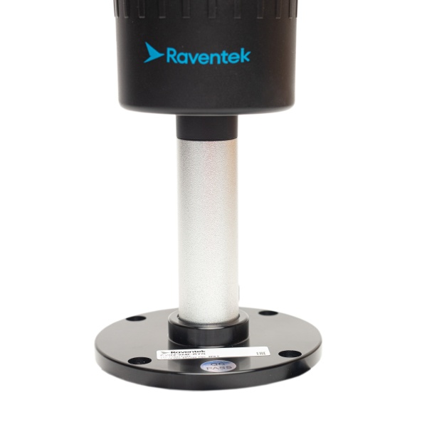 RAVENTEK PVO2-3220F-RYG световая колонна ?64мм с зуммером 3 цвета RYG прямое основание IP65 220VAC