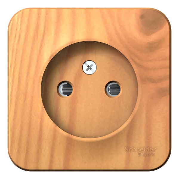 BLANCA О/У РОЗЕТКА без заземления со шторками, ИЗОЛ.ПЛ., 16А, 250В, ЯСЕНЬ