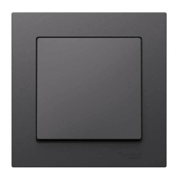 ATLASDESIGN 1-клавишный ВЫКЛЮЧАТЕЛЬ, сх.1, 10АХ, в сборе, БАЗАЛЬТ