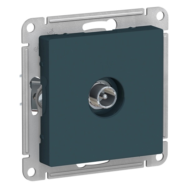 ATLASDESIGN TV РОЗЕТКА проходная 4дБ, механизм, ИЗУМРУД