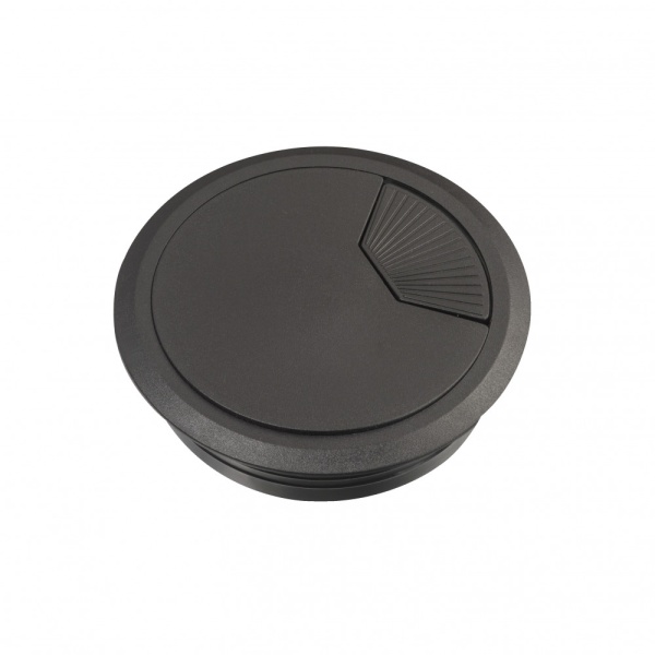 Unica System+ КАБЕЛЬНЫЙ ГРОММЕТ D80 мм ПЛАСТИК ЧЕРНЫЙ, комплект из 2х штук