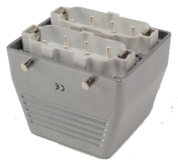 Кожух со штепселем металлический, 12 полюсов, 35A, верхний ввод (PG 21), IP65 EBM612FU30