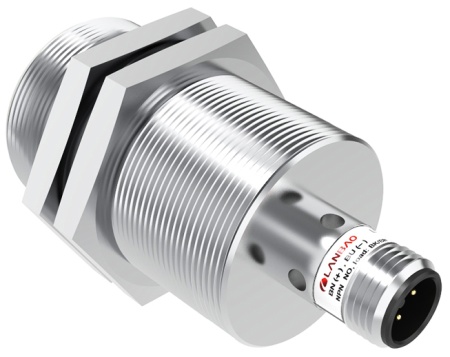 LANBAO LR30XBF15DNRY-E2 Индуктивный датчик 15 мм, цилиндрический, незаподлицо, 10…30 DC, NPN, NO+NC,