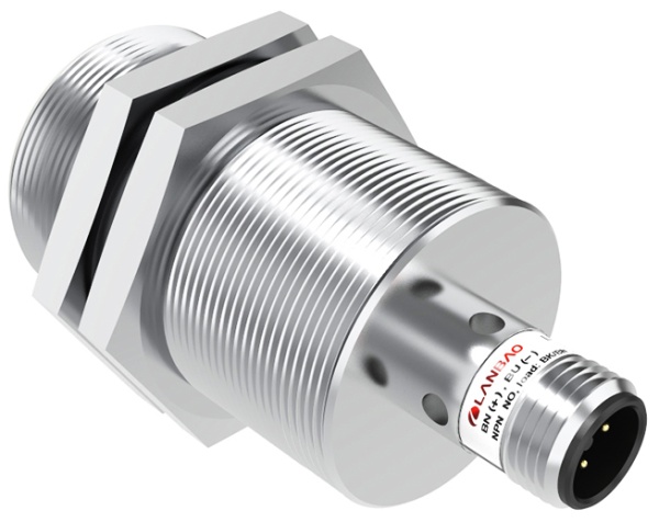 LANBAO LR30XBF10DPOW1-E2 индуктивный датчик M30х63мм PNP NO Sn=10мм разъем M12