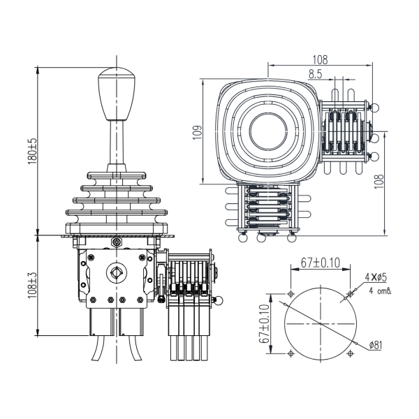 Промышленный джойстик взрывобезопасный QT-VNS-ex LSSINE предназначен для использования во взрывоопасных зонах