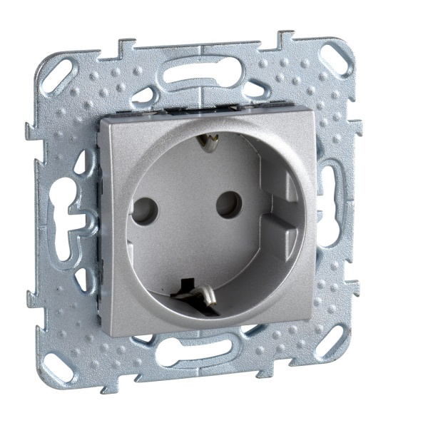 РОЗЕТКА С З/К СО ШТОРКАМИ (ВИНТ. ЗАЖИМ)