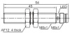 LANBAO LR08BF02DNOY-E1 индуктивный датчик M8x54мм NPN NO Sn=2мм разъем M8