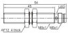 LANBAO LR08BF02DNOY-E1 индуктивный датчик M8x54мм NPN NO Sn=2мм разъем M8