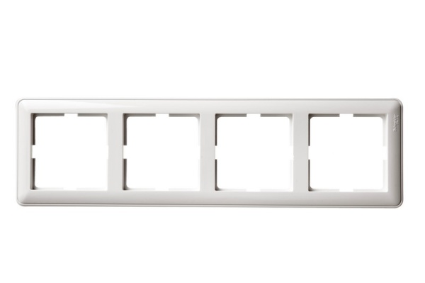 W59 4-постовая РАМКА, универсальная, БЕЛЫЙ