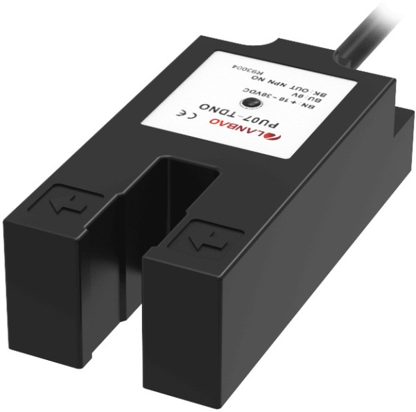 LANBAO PU07-TDPO Щелевой датчик 7мм PNP NO кабель 2м