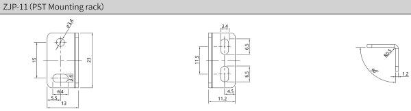 LANBAO ZJP-11 Монтажный кронштейн монтажный кронштейн, для оптических датчиков PST