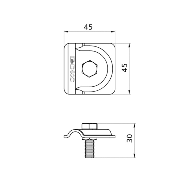 Соединительная клемма с болтом DKC (NG3123)
