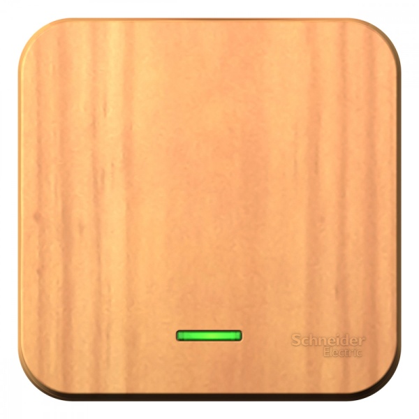 BLANCA О/У 1-клавишный ВЫКЛЮЧАТЕЛЬ (сх.1) с подсветкой, 10А, 250В, ЯСЕНЬ