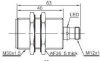 LANBAO LR30XBF15DNCY-E2 индуктивный датчик M30x63мм NPN NC Sn=15мм разъем M12