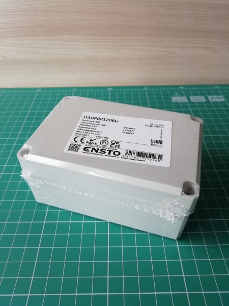 Cubo D 80 x 120 x 56 мм, глухая стенка, серая крышка, ABS, IP 66/67