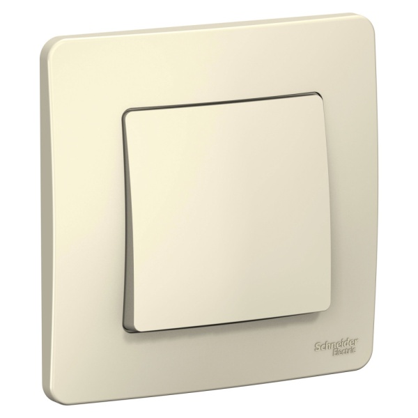 BLANCA С/У 1-клавишный ПЕРЕКЛЮЧАТЕЛЬ (сх.6), 10А, 250В, МОЛОЧНЫЙ