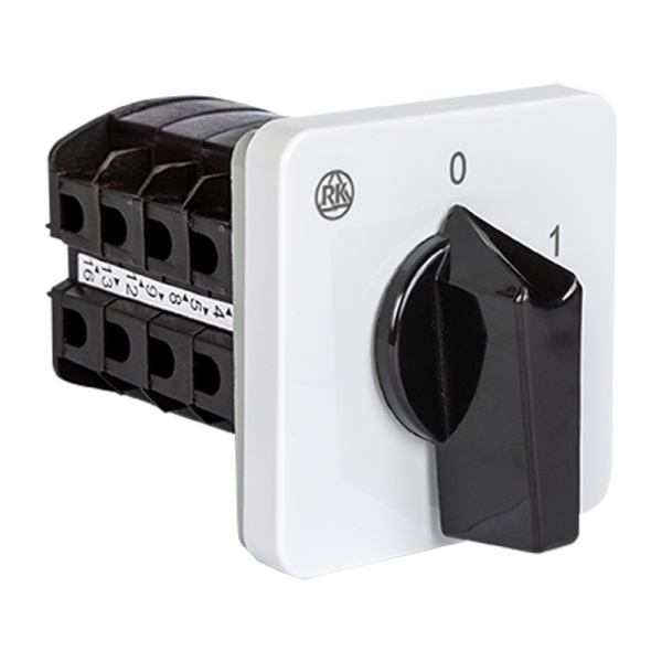 Переключатель BS 16 10 U, 3P, 20A, тип 0-1 (60°), 3NO на 1, 7.5kW(400VAC по АС-23), на дверь, фронт IP40