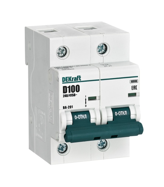 Авт. выкл. 2Р 100А х-ка D ВА-201 10кА
