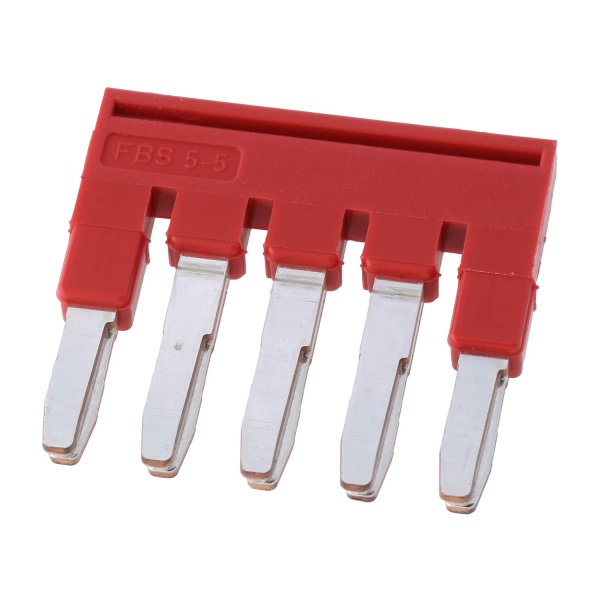 Перемычка FBS 5-5 на 5 полюсов, для клемм 5,2mm, 24A, красная