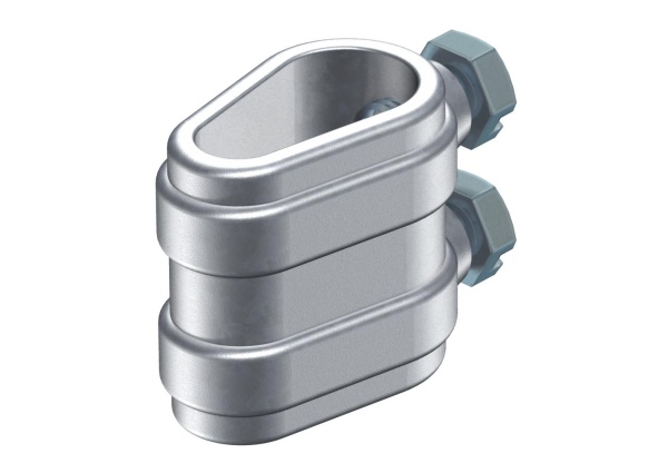 Зажим 223 O DIN ZN для соединения проводников Ø8-10мм/Ø16мм, гор. оцинк.