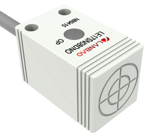 LANBAO LE17SF05DLC индуктивный датчик 17x17x28мм 2-х проводной NC Sn=5мм кабель 2м