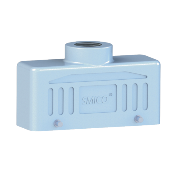 Корпус разъема, размер H24B, кабельный, верхний ввод M25, металл, IP65, RAL 7037