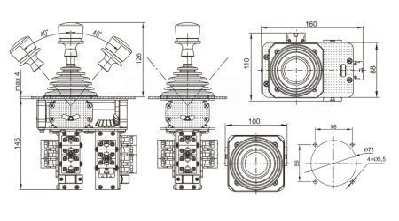 Промышленный джойстик QT-3S LSSINE предназначен для коммутации и изменения дискретных сигналов (QT3S)