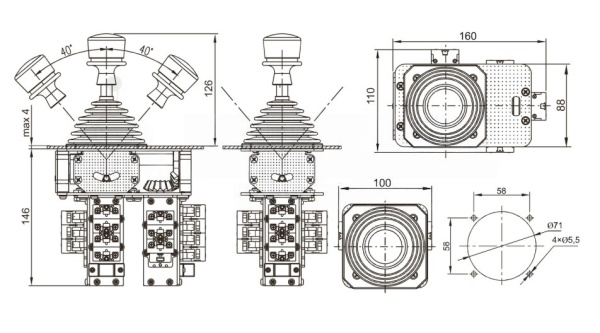 Промышленный джойстик QT-3S LSSINE предназначен для коммутации и изменения дискретных сигналов (QT3S)