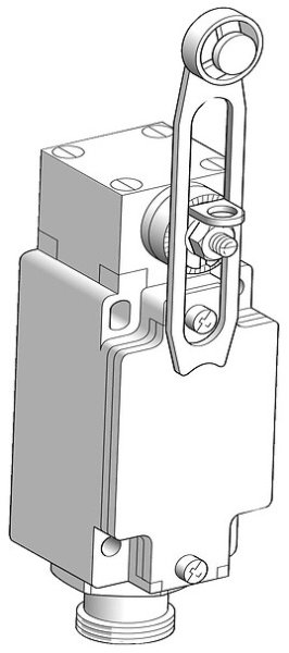 КОНЦЕВОЙ ВЫКЛЮЧАТЕЛЬ Standard, XCKJ, thermoplastic plastic roller lever var. length, 1NC+1 NO, snap, 7/8"