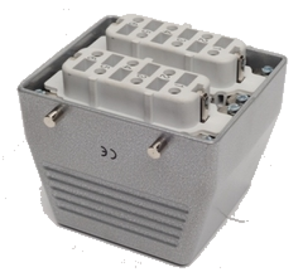 Кожух с гнездом металлический, 12 полюсов, 35A, верхний ввод (PG 21), IP65 EBM612PU30