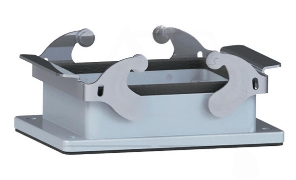 Корпус разъема, размер H32B, приборный, с фиксатором, металл, IP65, RAL 7037