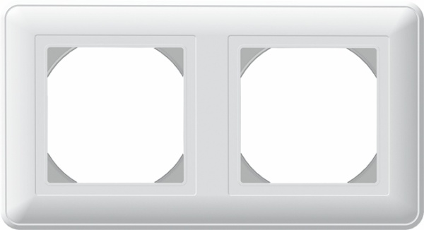 W59 AQUA 2-постовая РАМКА, IP44, БЕЛЫЙ