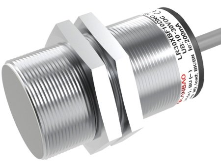 LANBAO LR30XBF10DNO индуктивный датчик M30х53мм NPN NO Sn=10мм кабель 2м