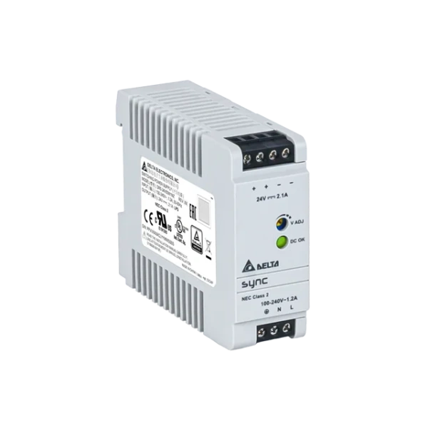 Блок питания импульсный Sync, 50W, 2.1А, 85_264VAC(120_375VDC) / 24VDC, DIN35, винт.клеммы, пл.корпус