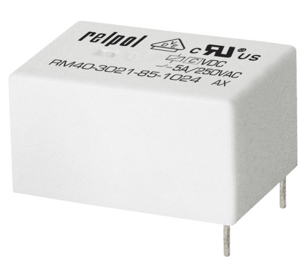 Реле RM40-3021-85-1005, 1NO, 8A(250VAC/30VDC), AgSnO2, 5VDC, для печатных плат, IP67