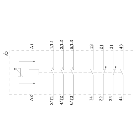Контактор силовой 3RT10562AP36 ,90КВТ/400V/AC-3,  AC/DC-НОМИНАЛЬНОЕ ПИТАЮЩЕЕ  НАПРЯЖЕНИЕ УПРАВЛЕНИЯ 220-240В  UCВСПОМОГАТЕЛЬНЫЕ КОНТАКТЫ 2НО+2НЗ,  ТИПОРАЗМЕР S6 ШИННЫЕ НАКОНЕЧНИКИ  ПРИВОД: ОБЫЧНЫЙ ПРУЖИННЫЕ КЛЕММЫ  (CAGE CLAMP