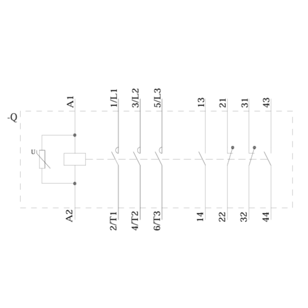 Контактор силовой 3RT10562AP36 ,90КВТ/400V/AC-3,  AC/DC-НОМИНАЛЬНОЕ ПИТАЮЩЕЕ  НАПРЯЖЕНИЕ УПРАВЛЕНИЯ 220-240В  UCВСПОМОГАТЕЛЬНЫЕ КОНТАКТЫ 2НО+2НЗ,  ТИПОРАЗМЕР S6 ШИННЫЕ НАКОНЕЧНИКИ  ПРИВОД: ОБЫЧНЫЙ ПРУЖИННЫЕ КЛЕММЫ  (CAGE CLAMP