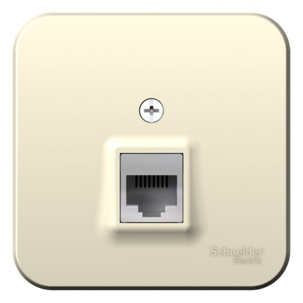 BLANCA О/У РОЗЕТКА компьютерная RJ45, кат.5E, ИЗОЛ.ПЛ., МОЛОЧНЫЙ