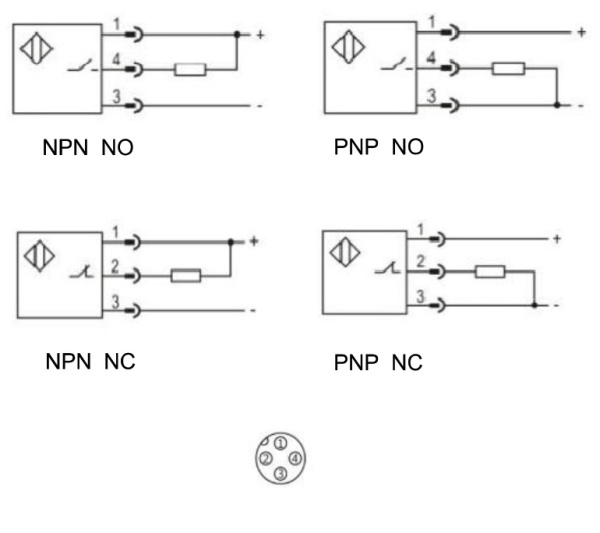 LANBAO LR18XBF08DPOU-E2 Индуктивный датчик 8 мм, цилиндрический, заподлицо, Factor 1, 10…30 DC, PNP,