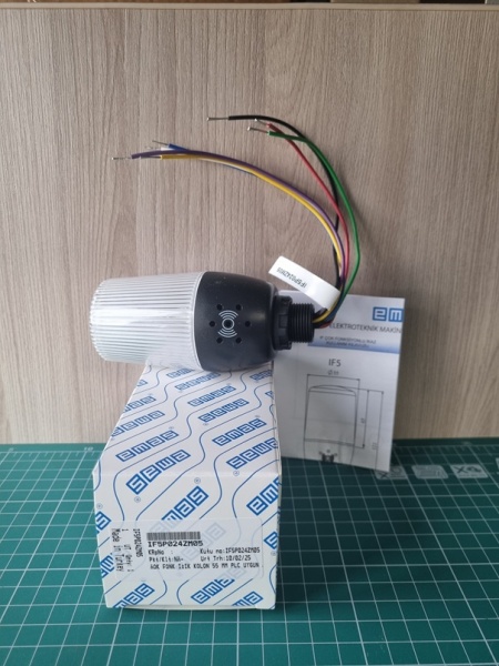 Сигнальная колонна одиночный модуль, 5 цветов, с зуммером, с контроллером (PNP), 24В DC, крепление M22, IP65 IF5P024ZM05