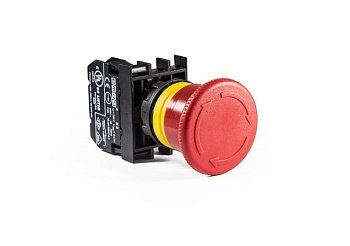 Кнопка аварийная "Грибок" 40мм (1НЗ), возврат поворотом, с курсором, серия B (250В AC, 4А), IP50 B200EG