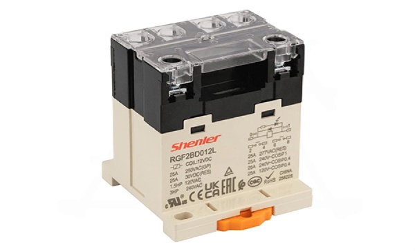 Реле RGF2BD012L, 2NO, 25A, (277VAC/30VDC), 12VDC, LED