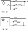 LANBAO LR18XCN08DPCJ индуктивный датчик M18 PNP NC Sn=8мм кабель 2м