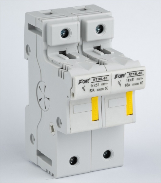 Держатель вставок плавких цилиндр., 2P, 50A, 690VAC, 14x51mm, 3M