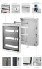 Щит навесной GALANT 3x18M, N/PE 6x 10x16+10x10mm2, дымчатая пласт. дверь, светло-серый RAL7035, 638x432x160mm, IP65