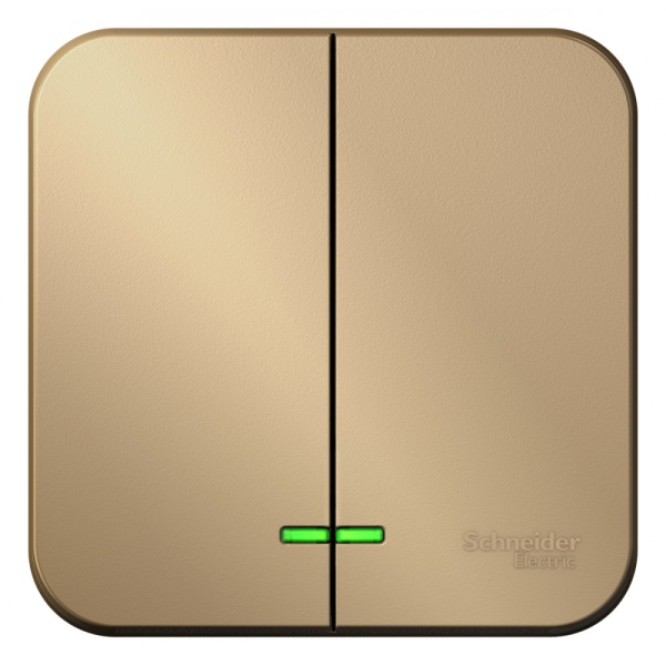 BLANCA О/У 2-клавишный ВЫКЛЮЧАТЕЛЬ (сх.5), 10А, 250В, ТИТАН