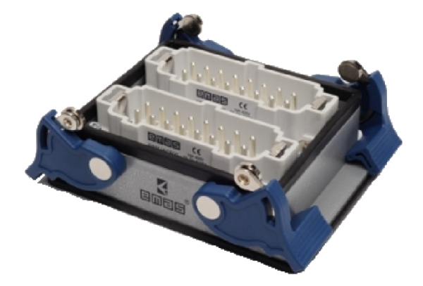 Кожух со штепселем (монтаж на перегородке) металлический, 32 полюса, 16A, нижний ввод, IP65 EBM32FM44
