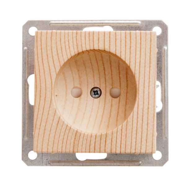 W59 РОЗЕТКА без заземления со шторками, 16А, механизм, СОСНА