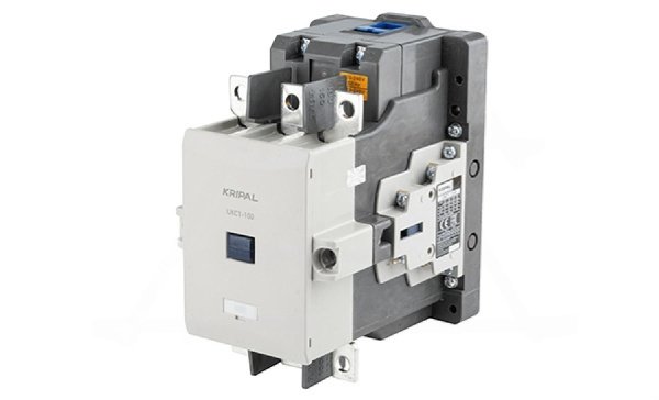 Контактор UKC1-100-22-400AC, 3P, 105A(AC-3), 160A(AC-1), 55kW(400VAC), Uк=380-450VAC, 2NO+2NC