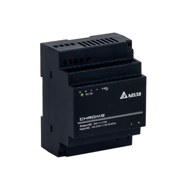 Блок питания импульсный Chrome, 60W, 2.5А, 90_264VAC (120_375VDC) / 24VDC, DIN35, винт.клеммы, пл.корпус